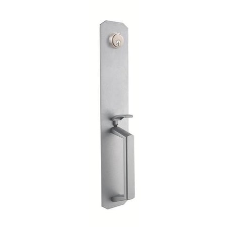 Dormakaba Dormakaba Commercial Hardware Thumbpiece Escutcheon Pull Trim Less Cylinder Aluminum Finish QET365689LC